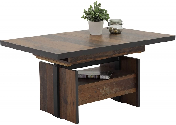 Couchtisch Noah | Olwood | Lift Anthrazit | ausziehbar + höhenverstellbar